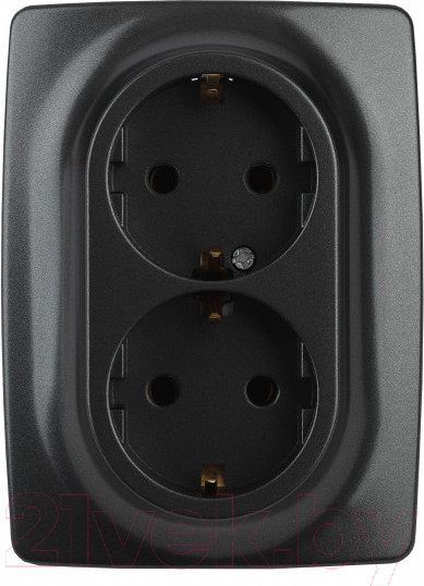 Изображение товара Розетка ЭРА Schuko 12-2108-05 / Б0036446 (антрацит)