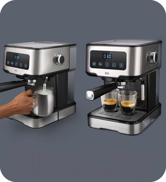 Изображение товара Кофеварка эспрессо BQ CM9000 (сталь/черный)