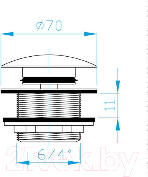 Изображение товара Донный клапан Plast Brno EDVCR02