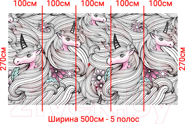 Изображение товара Фотообои листовые Arthata Fotooboi-Edinorog-95 (500x270)