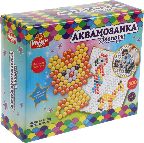 Изображение товара Развивающая игра MultiArt Аквамозаика Животные / ABMA300-2