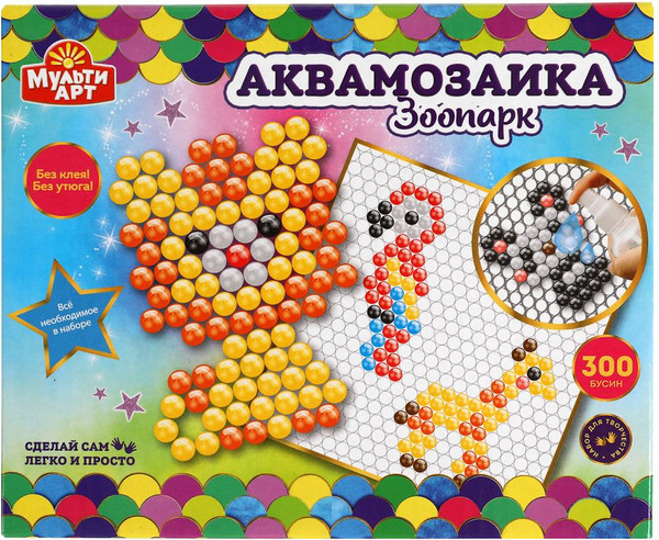 Изображение товара Развивающая игра MultiArt Аквамозаика Животные / ABMA300-2