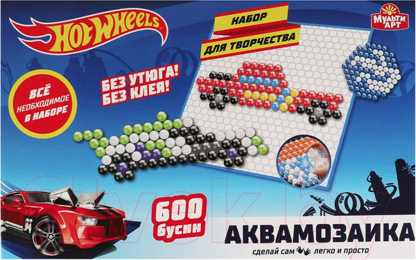 Изображение товара Развивающая игра MultiArt Аквамозаика Хот Вилс / AB600-HW1