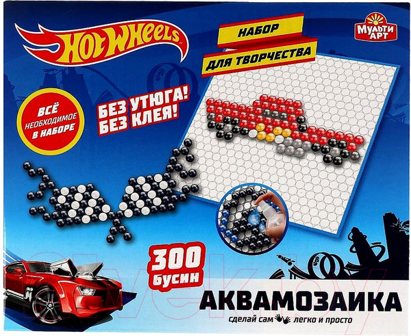 Изображение товара Развивающая игра MultiArt Аквамозаика Хот Вилс / AB300-HW1