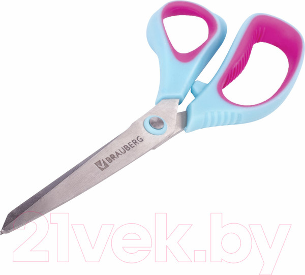 Изображение товара Ножницы канцелярские Brauberg Extra / 236452 (бирюзовый/фиолетовый)