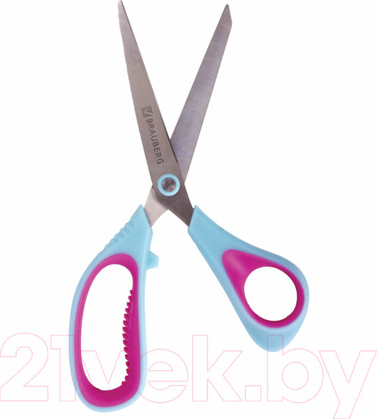 Изображение товара Ножницы канцелярские Brauberg Extra / 236452 (бирюзовый/фиолетовый)