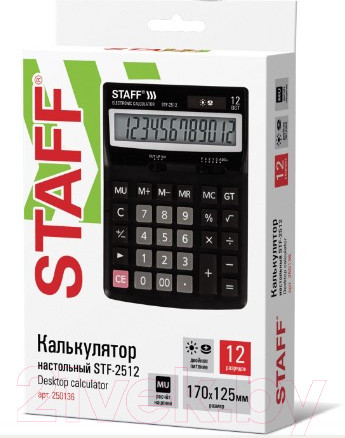 Изображение товара Калькулятор Staff STF-2512