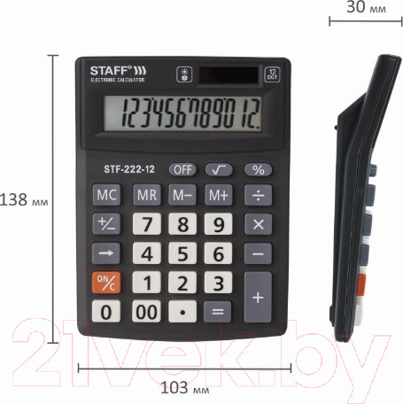 Изображение товара Калькулятор Staff Plus STF-222 / 250420