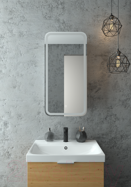 Изображение товара Шкаф с зеркалом для ванной Континент Elliott Led 40х80 R