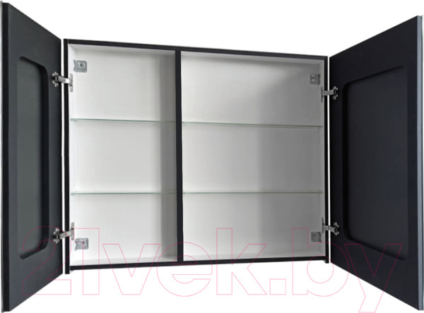 Изображение товара Шкаф с зеркалом для ванной Континент Mirror Box Black Led 100x80