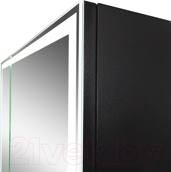 Изображение товара Шкаф с зеркалом для ванной Континент Mirror Box Black Led 100x80