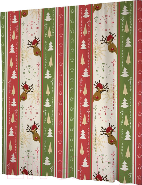 Изображение товара Шторка-занавеска для ванны JoyArty Любопытные олени / sc_37098