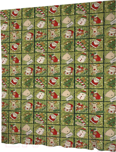 Изображение товара Шторка-занавеска для ванны JoyArty Рождественская плитка / sc_37105