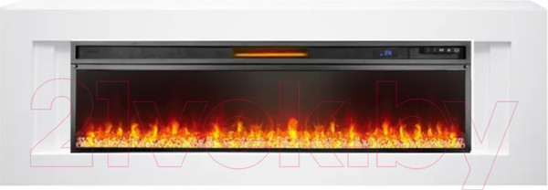 Изображение товара Каминокомплект Смолком Line V60 + Vision 60 LOG LED (бьянко белый)