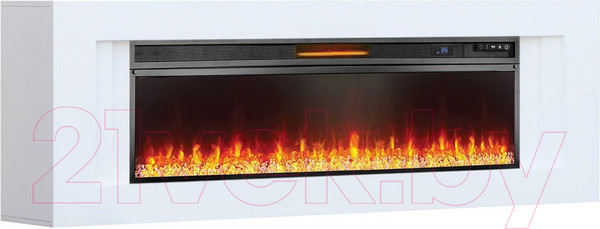 Изображение товара Каминокомплект Смолком Line V60 + Vision 60 LOG LED (бьянко белый)