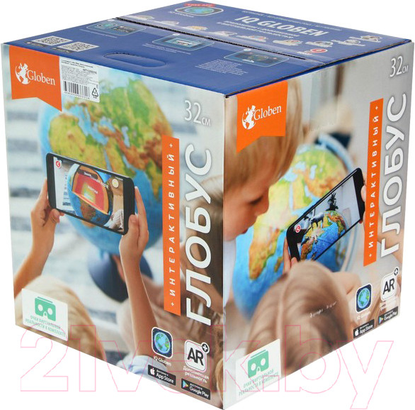 Изображение товара Глобус интерактивный Globen Политический рельефный с подсветкой / INT13200315