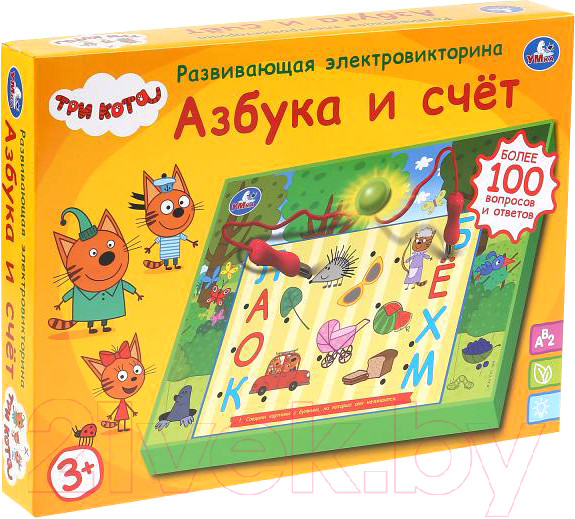 Изображение товара Развивающая игра Умка Электровикторина. Три Кота. Азбука и счет / HT662-R