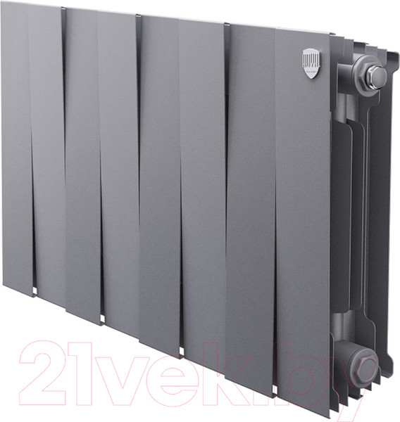 Изображение товара Радиатор биметаллический Royal Thermo PianoForte 300 Silver Satin (8 секций)