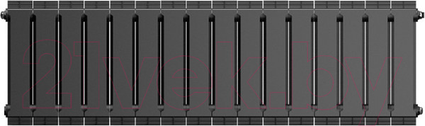 Изображение товара Радиатор биметаллический Royal Thermo PianoForte 300 Silver Noir Sable (16 секций)