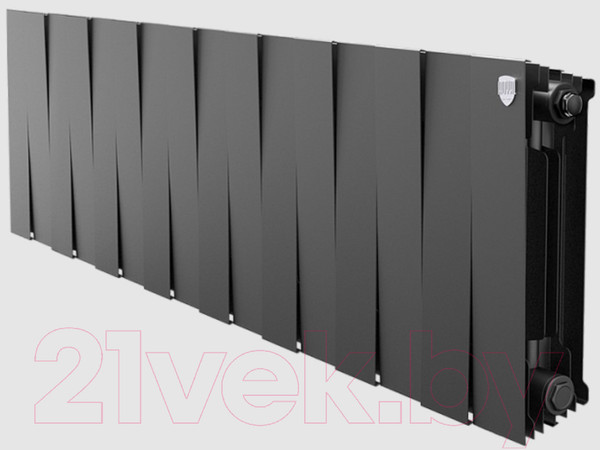 Изображение товара Радиатор биметаллический Royal Thermo PianoForte 300 Silver Noir Sable (16 секций)