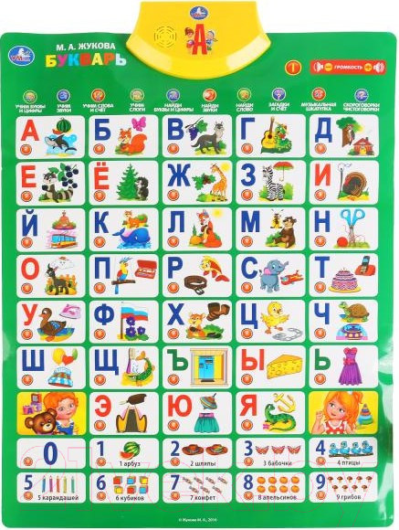 Изображение товара Развивающий плакат Умка Говорящий плакат. Букварь / HX0251-R4-N (Жукова М.А.)