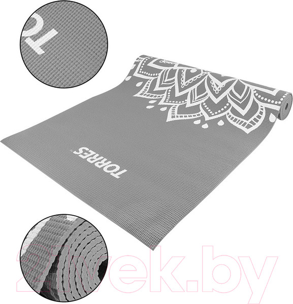 Изображение товара Коврик для йоги и фитнеса Torres Relax 4 / YL12224G (серый)