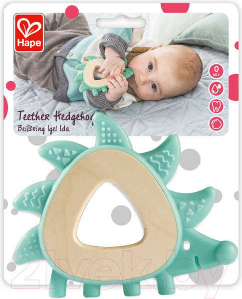 Изображение товара Прорезыватель для зубов Hape Пастель Ежик / E8508_HP