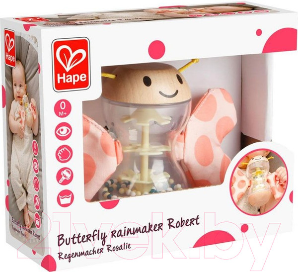 Изображение товара Погремушка Hape Бисерный дождь Бабочка / E8531_HP