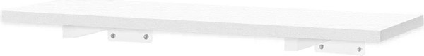 Изображение товара Полка Millwood Настенная с кронштейном 100x20 (белый/белый)