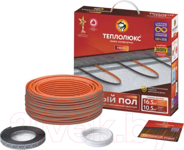 Изображение товара Теплый пол электрический Теплолюкс Profiroll 129м/2250 Вт