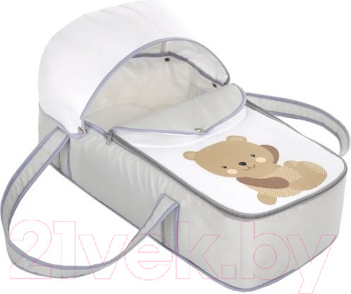 Изображение товара Люлька-переноска Bambola Мишка / 6238 (серый/белый)