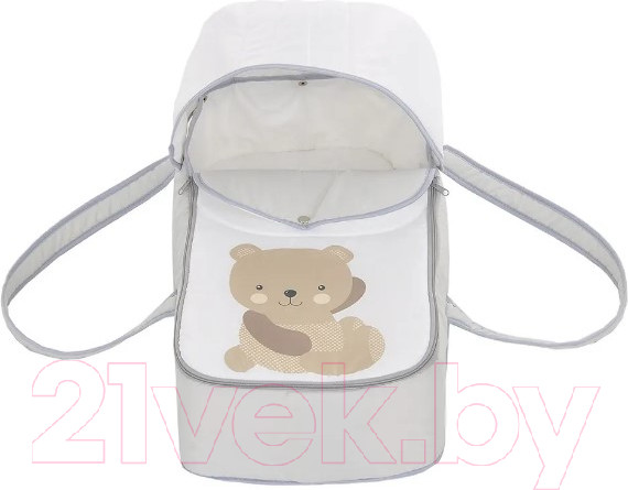 Изображение товара Люлька-переноска Bambola Мишка / 6238 (серый/белый)