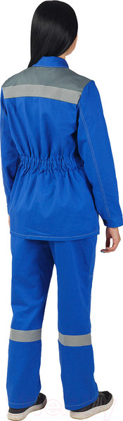 Изображение товара Комплект рабочей одежды Sardoba Tekstil Смена женский (р-р 60-62 / 170-176, василек / серый)