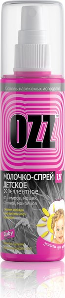 Изображение товара Спрей от насекомых OZZ Baby молочко репеллентный (100мл)