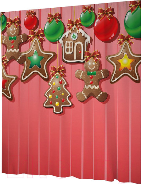 Изображение товара Шторка-занавеска для ванны JoyArty Подвесные сладости / sc_38340