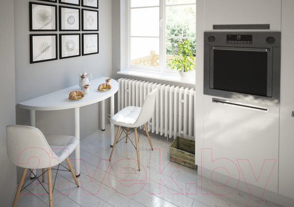 Изображение товара Обеденный стол Millwood Далис 1 (дуб белый Craft/металл черный)