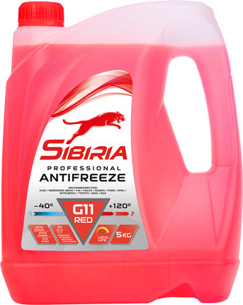Изображение товара Антифриз Sibiria Красный G11 / 800163 (5кг)