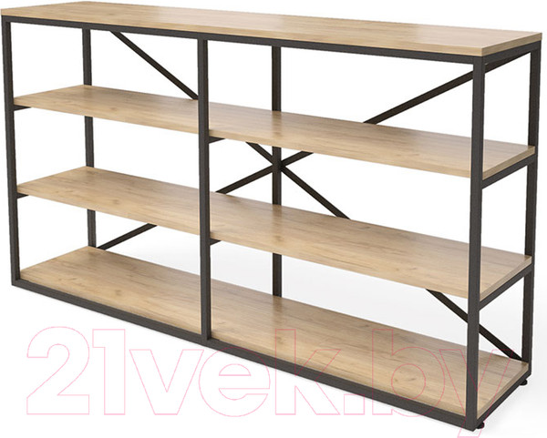 Изображение товара Стеллаж Millwood Neo Loft OR-1 Л (дуб золотой Craft/металл черный)