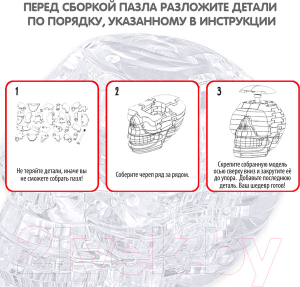 Изображение товара 3D-пазл Bondibon Череп / ВВ5230
