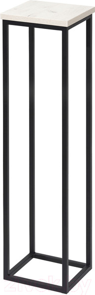 Изображение товара Стойка для цветов Millwood H4H205 21x21x90 (дуб белый Craft/металл черный)