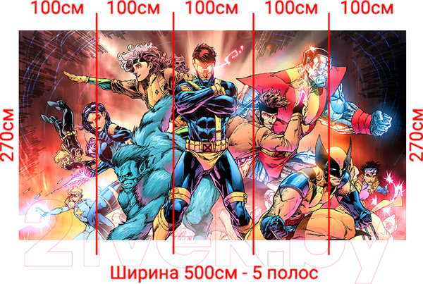 Изображение товара Фотообои листовые Arthata Fotooboi-GeroiMult-188 (500x270)