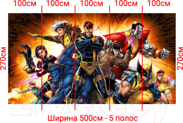 Изображение товара Фотообои листовые Arthata Fotooboi-GeroiMult-190 (500x270)