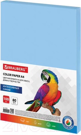 Изображение товара Бумага Brauberg А4 80г/м / 112453 (100л, синий)