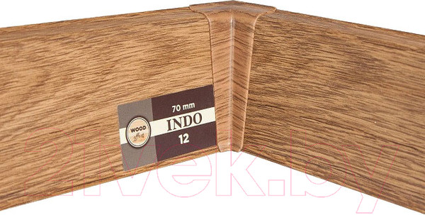 Изображение товара Уголок для плинтуса Arbiton Indo 12 Дуб Темный (2шт, внутренний, флоупак)