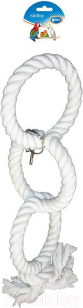 Изображение товара Качели для клетки Duvo Plus Тройное веревочное кольцо / 4745006/DV (белый)