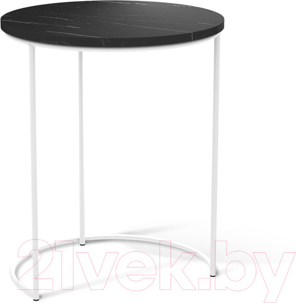 Изображение товара Комплект журнальных столиков Sheffilton SHT-CT7 (камень пьетра черный/белый муар)