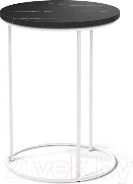 Изображение товара Комплект журнальных столиков Sheffilton SHT-CT7 (камень пьетра черный/белый муар)