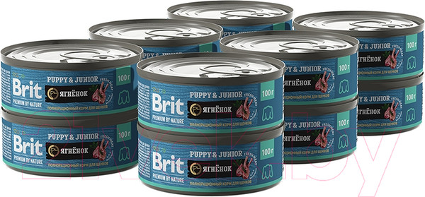 Изображение товара Влажный корм для собак Brit для щенков всех пород с ягненком / 5048939 (100г)