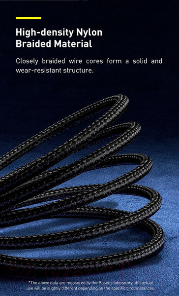 Изображение товара Кабель Baseus Cafule Series Metal Data Cable USB To Type-C / CAKF000202 (2м, белый)