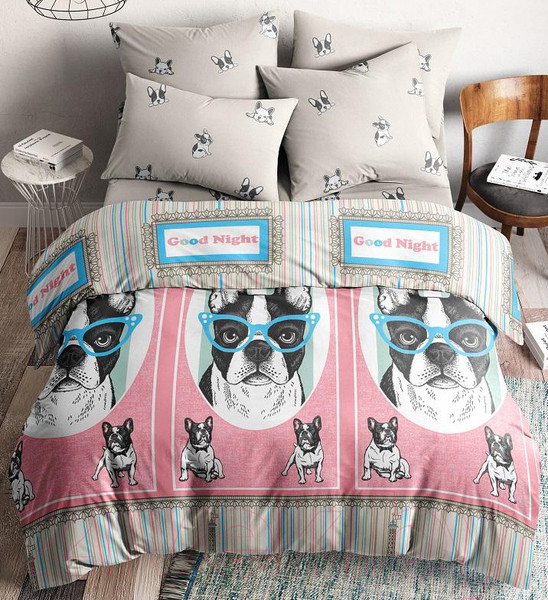 Изображение товара Комплект постельного белья Ночь нежна Миссис Ли Поплин 1.5сп. 70x70 / 9870-2+9871-2